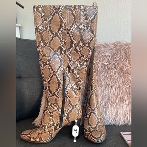 Snake Print Boots